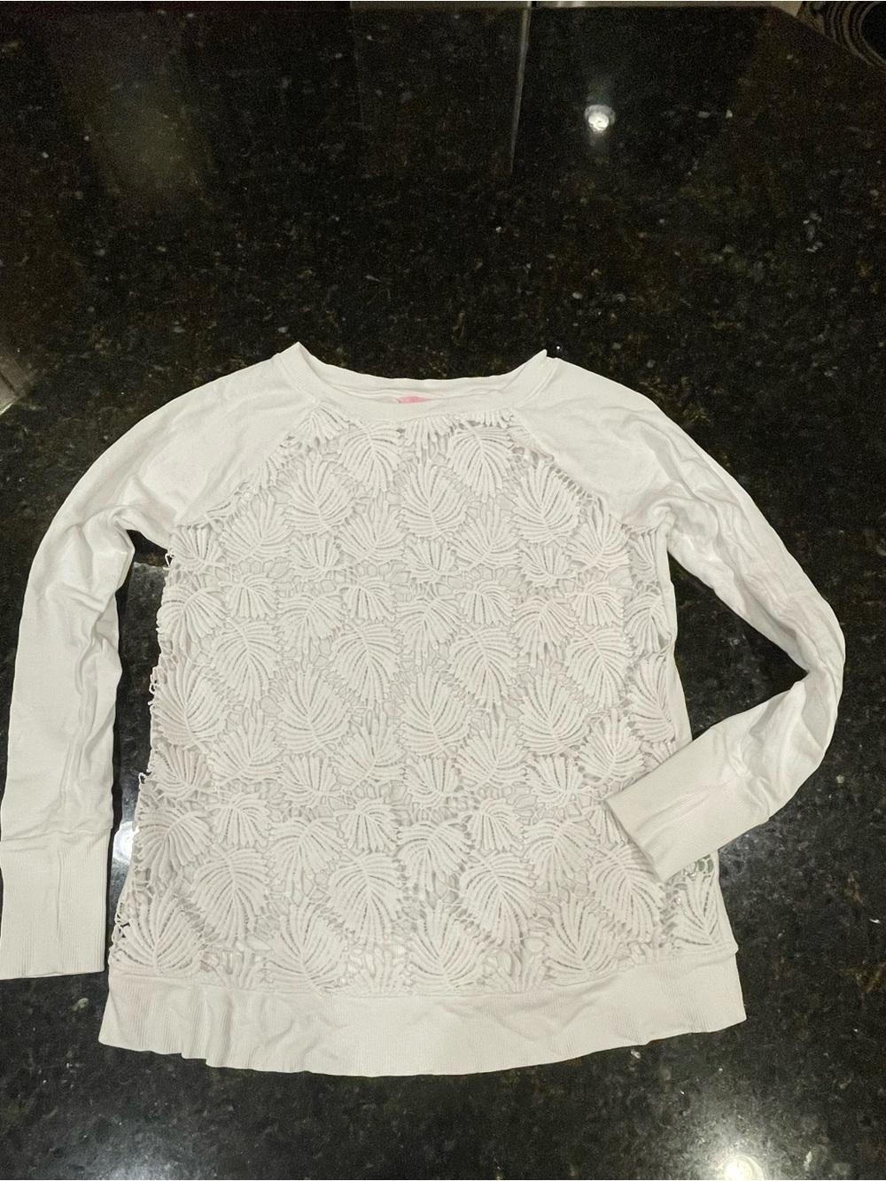 White Lace-Front Women's Sweater - Lilly Pulitzer
